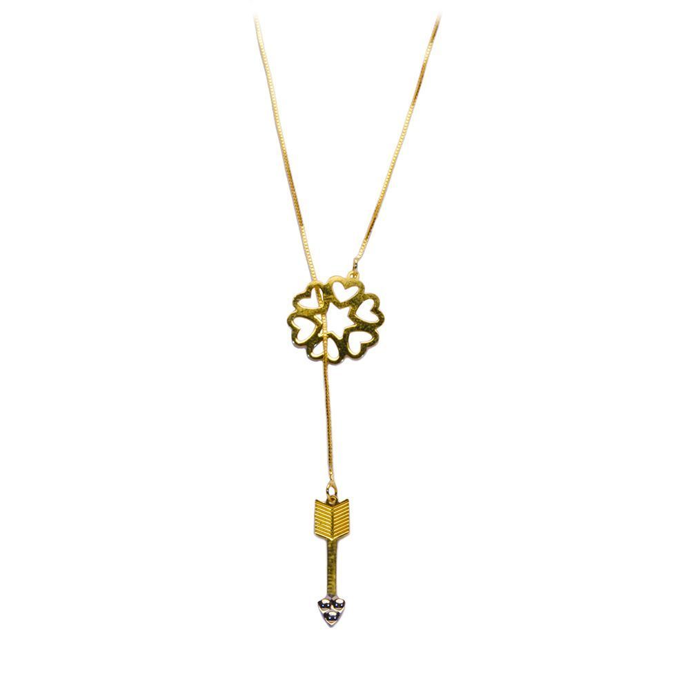 Colar Gravata Cupido em Ouro 18 Kilates - 25022